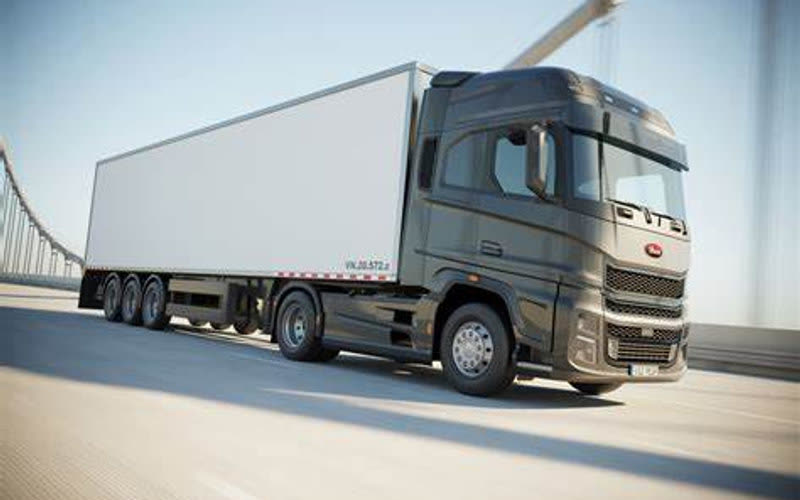 Semi-truck carrying a regional load