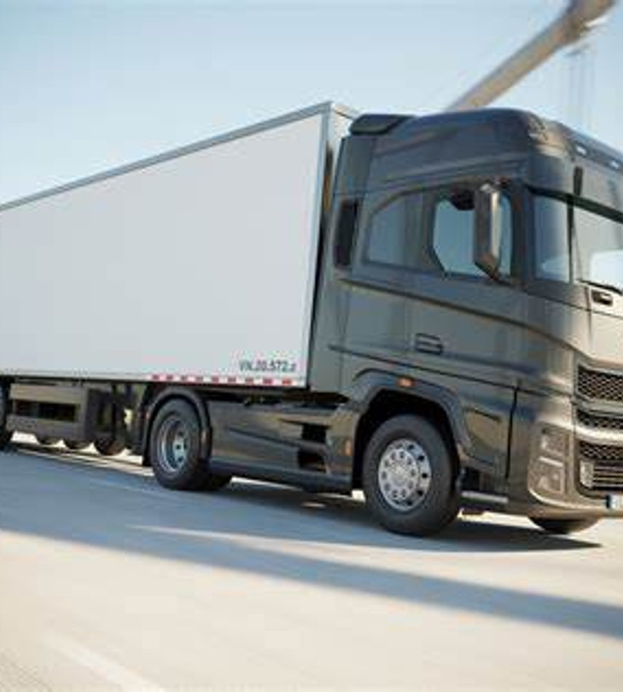 Semi-truck carrying a regional load